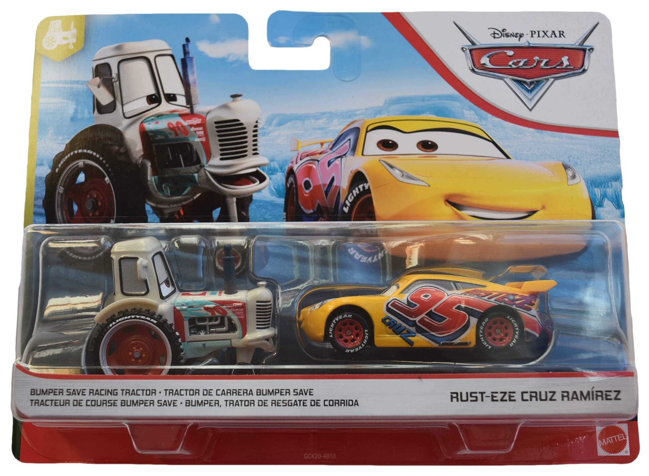 Disney Pixar Cars 1:55 Scale 2 Pack Bumper Save Racing Tractor and
